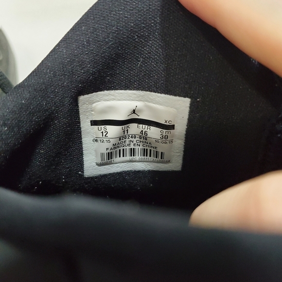 Jordan Executive Solid Black Mid Top Sneakers - Picture 6 of 6